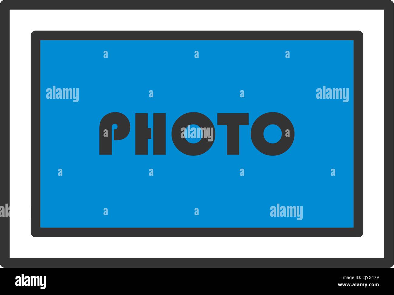 Digital Photo Frame Icon. Editable Bold Outline With Color Fill Design ...