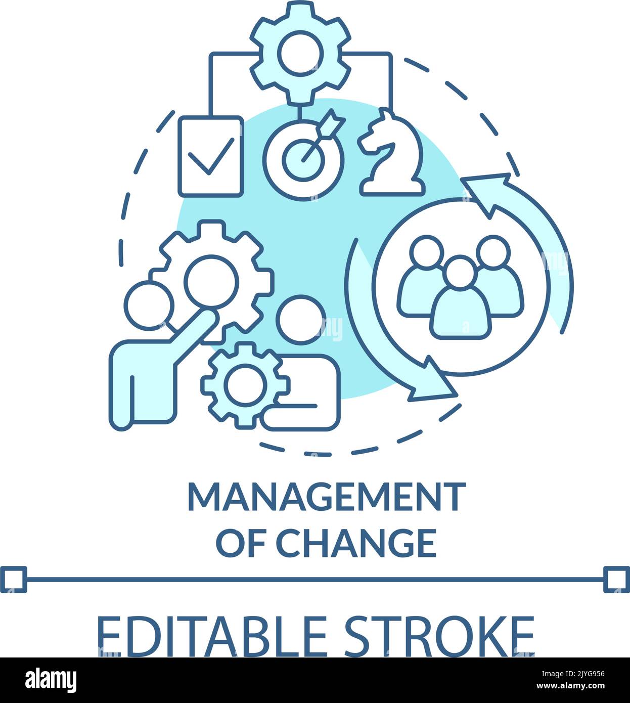 Management of change turquoise concept icon Stock Vector Image & Art ...