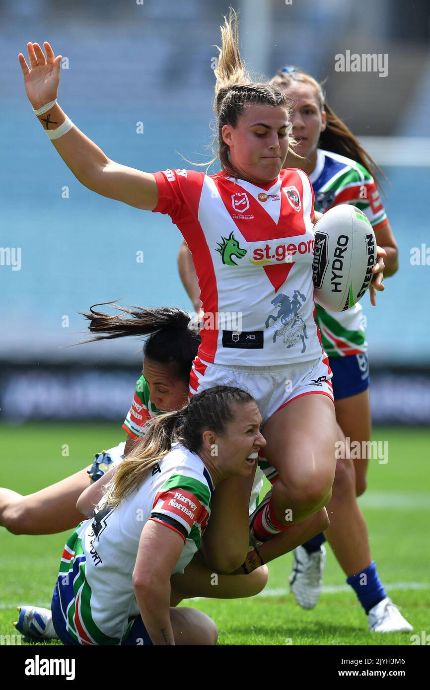 Jessica Sergis of the Dragons during the NRLW match between the St ...
