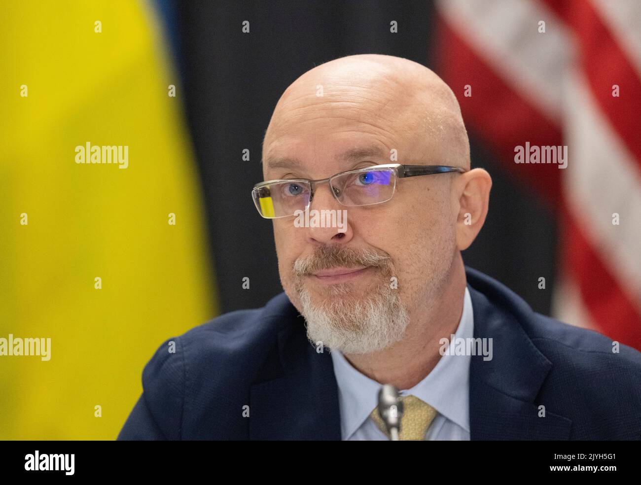 Ramstein, Germany. 08th Sep, 2022. Ukrainian Defense Minister Olexiy