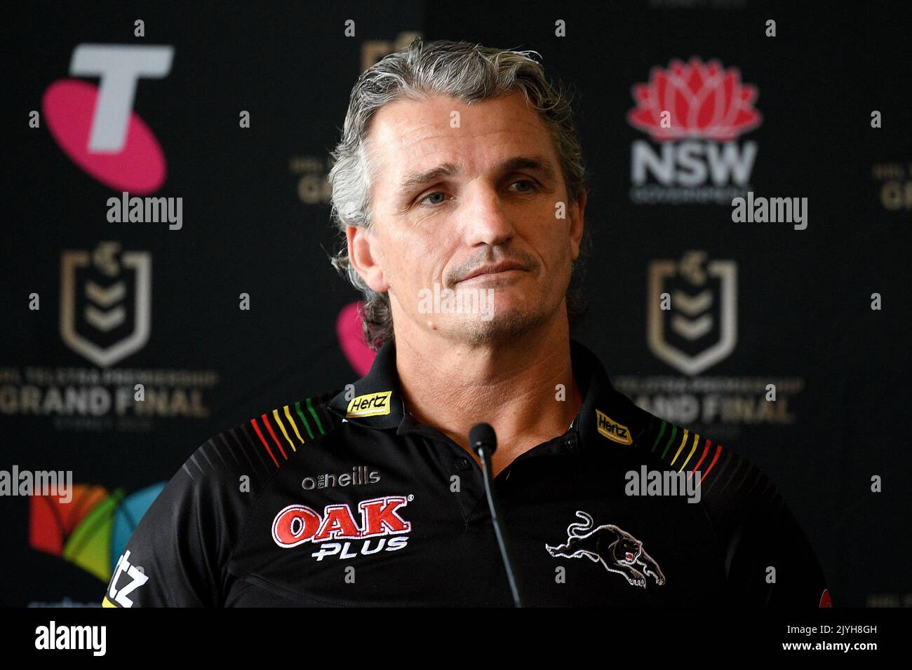 Panthers coach Ivan Cleary speaks to media during a Penrith Panthers Grand Final press