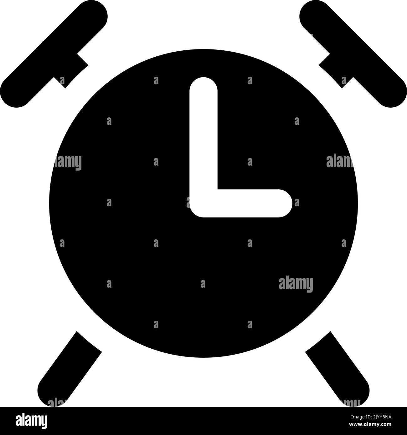 Alarm clock black glyph ui icon Stock Vector Image & Art Alamy