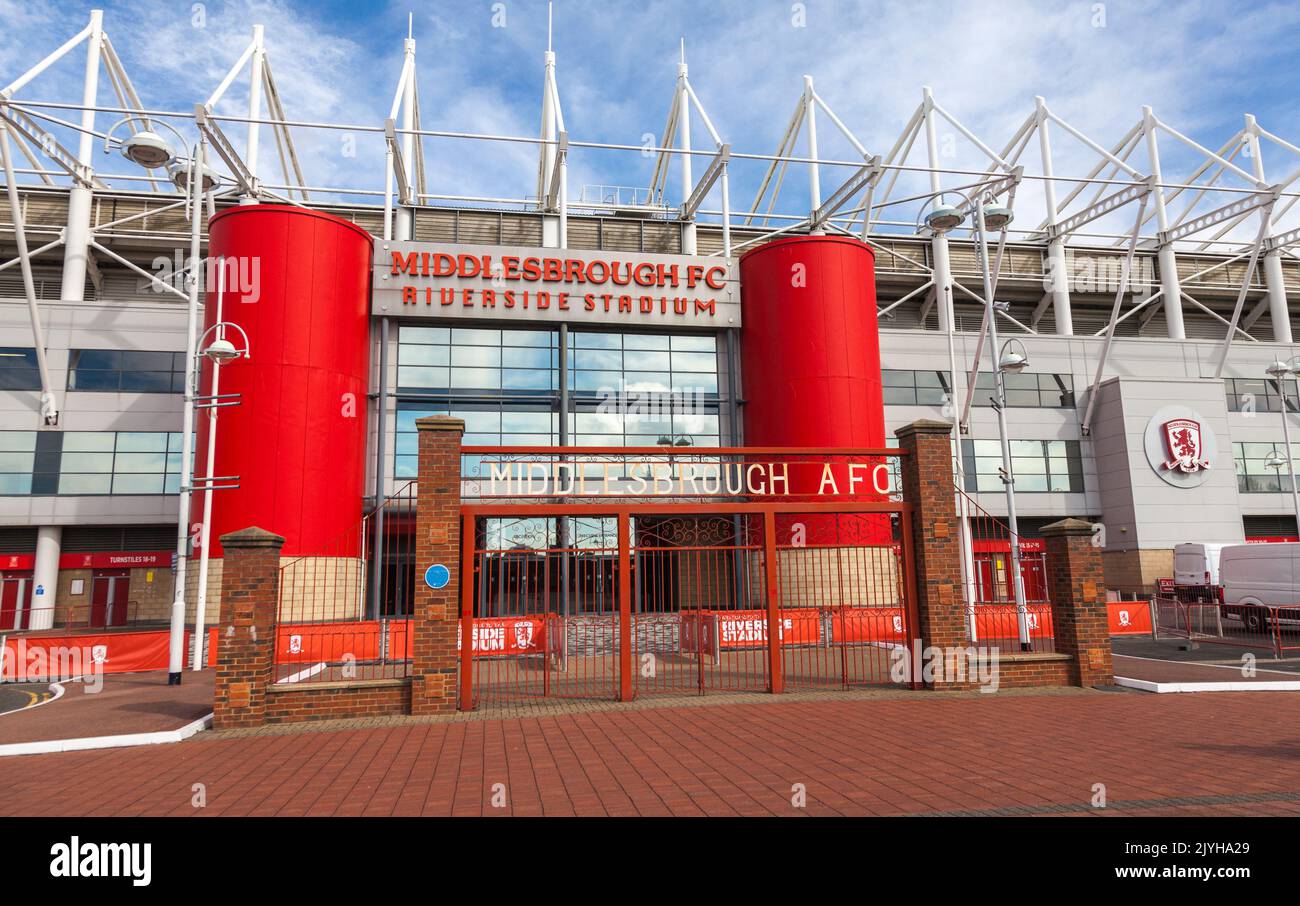Middlesbrough Football Club's Riverside Stadium ,England,UK Stock Photo