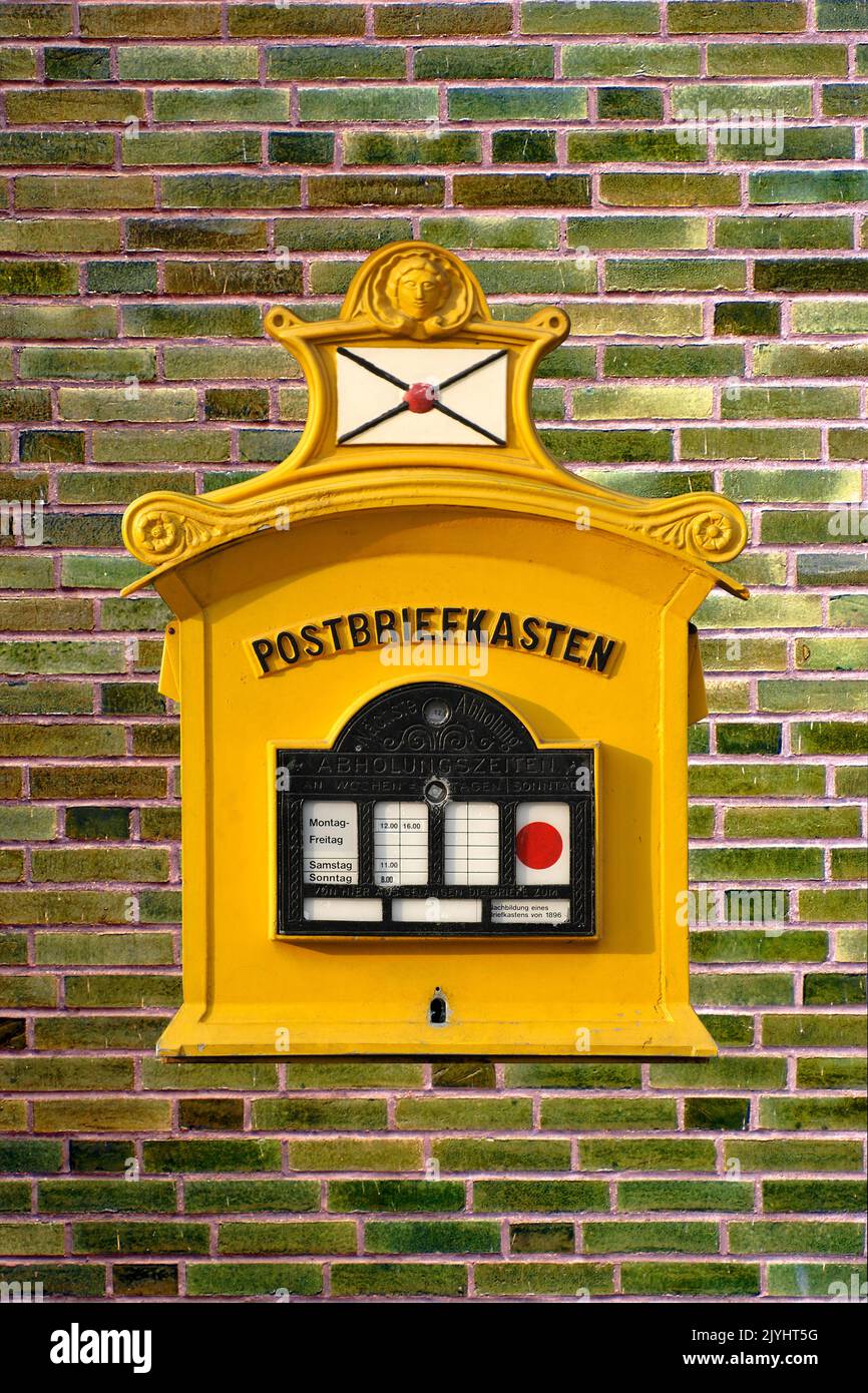 Old letter box on an old brick wall, Germany Stock Photo