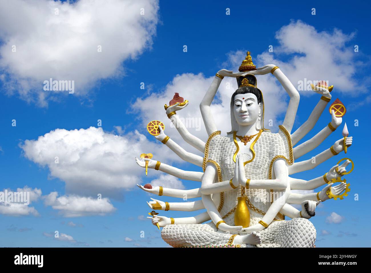 Godess of mercy and compassion Guan-Yin at the temple Wat Plai Laem, composing, Thailand, Koh Samui Stock Photo