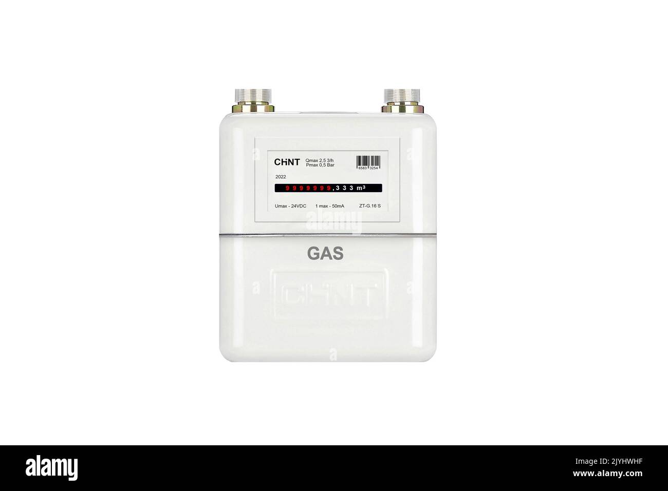 gas meter, cut out Stock Photo