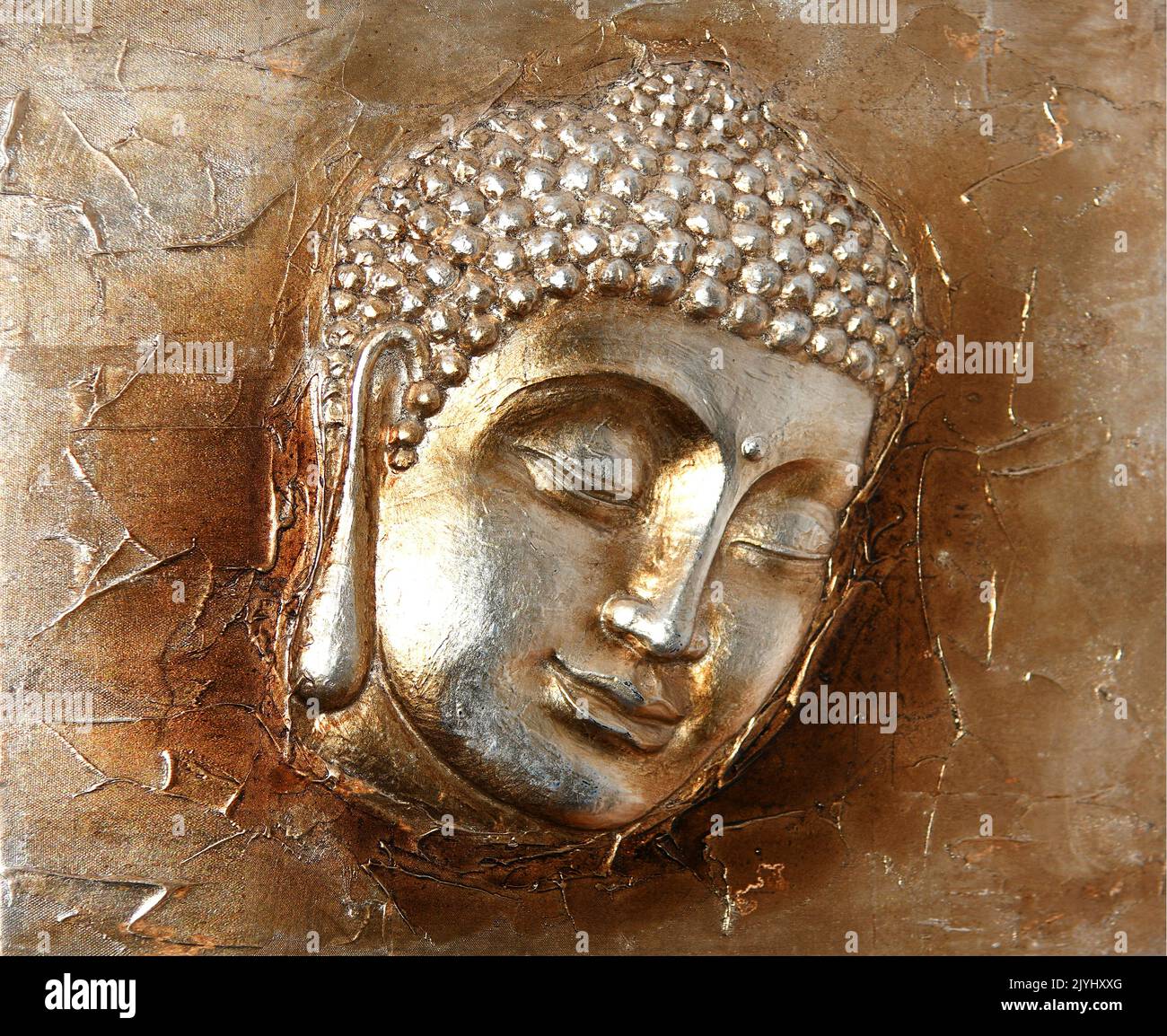 Relief golden Buddha, Thailand Stock Photo Alamy