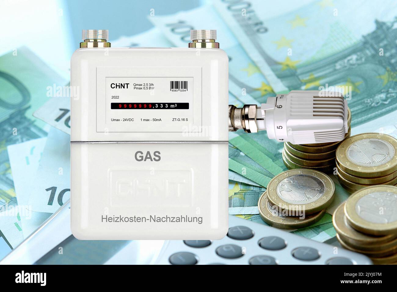 gas meter, Euros Stock Photo