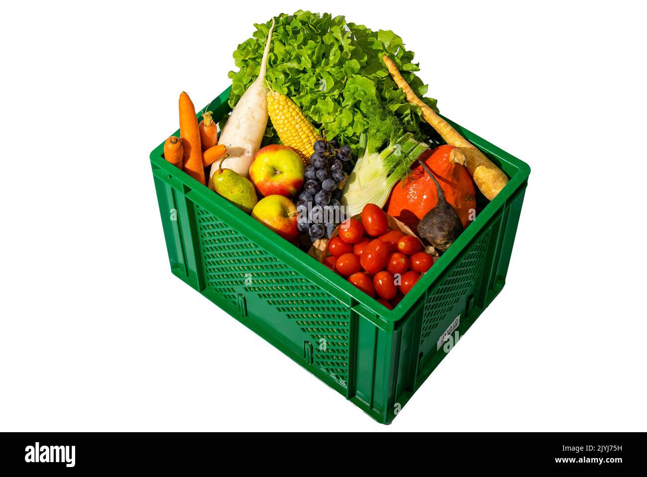 Vegetable and fruit box. Healthy bio food Stock Photo