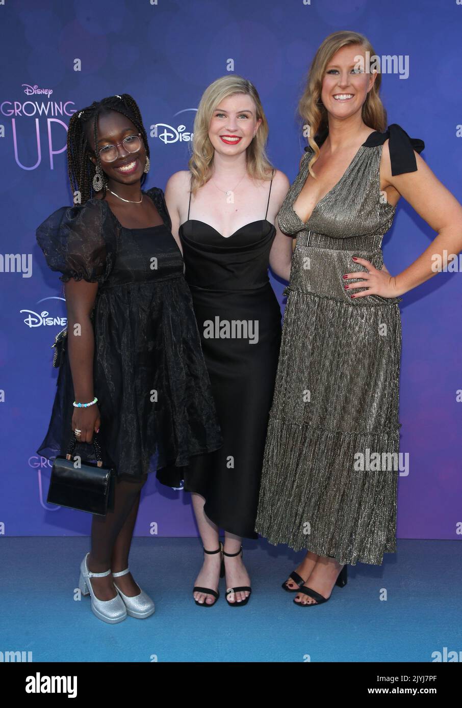 Los Angeles, Ca. 7th Sep, 2022. Sofia Ongele, Alex Crotty, Nicole Galovski at the Disney   LA Premiere of Growing Up at NeuHouse in Los Angeles, California on September 7, 2022. Credit: Faye Sadou/Media Punch/Alamy Live News Stock Photo