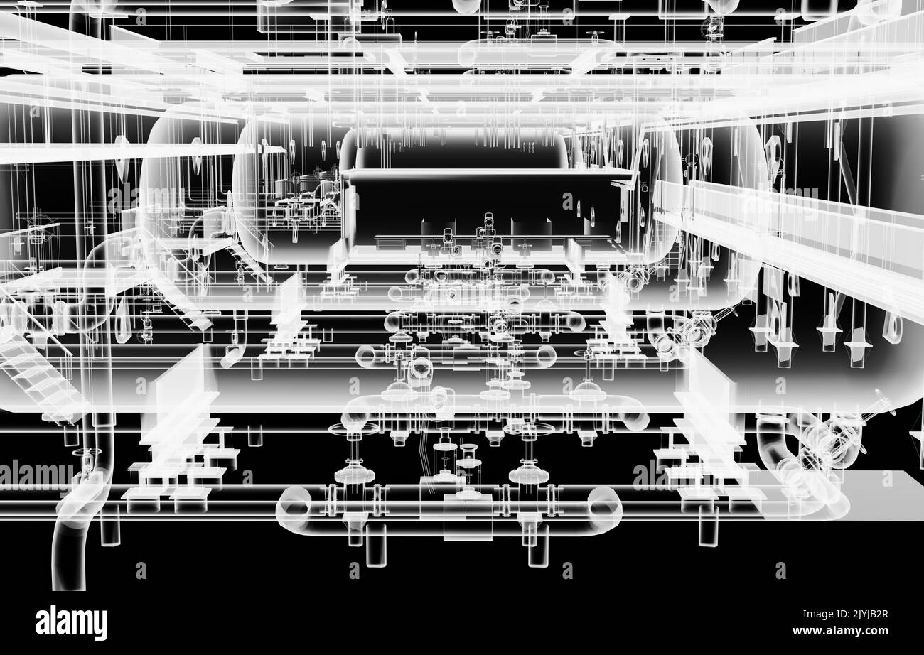 Industrial equipment. X-Ray render Stock Photo - Alamy