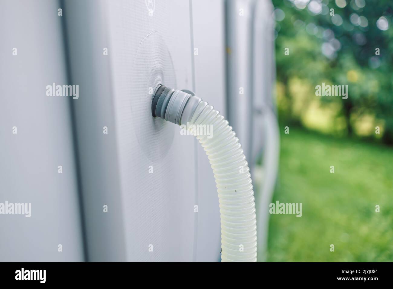 Pool pump and tubing suitable for the pool Stock Photo Alamy