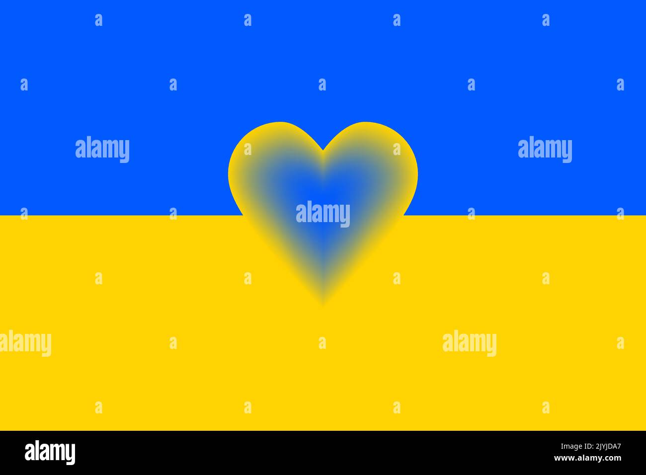 Ukraine national flag symbol. Pray for Ukraine. Vector illustration. Stock Vector