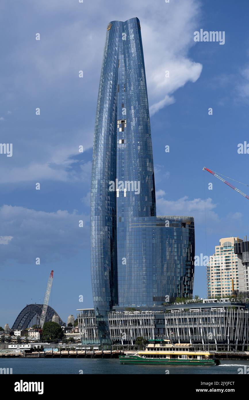 A general view of the Crown development at Barangaroo in Sydney