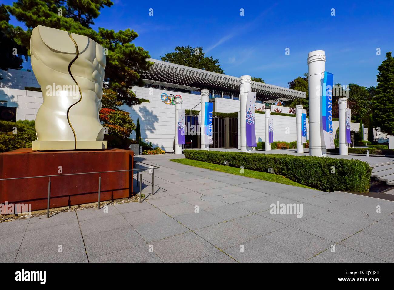 Olympic Museum In Lausanne in Lausanne, Vaud Canton, Switzerland. Stock Photo