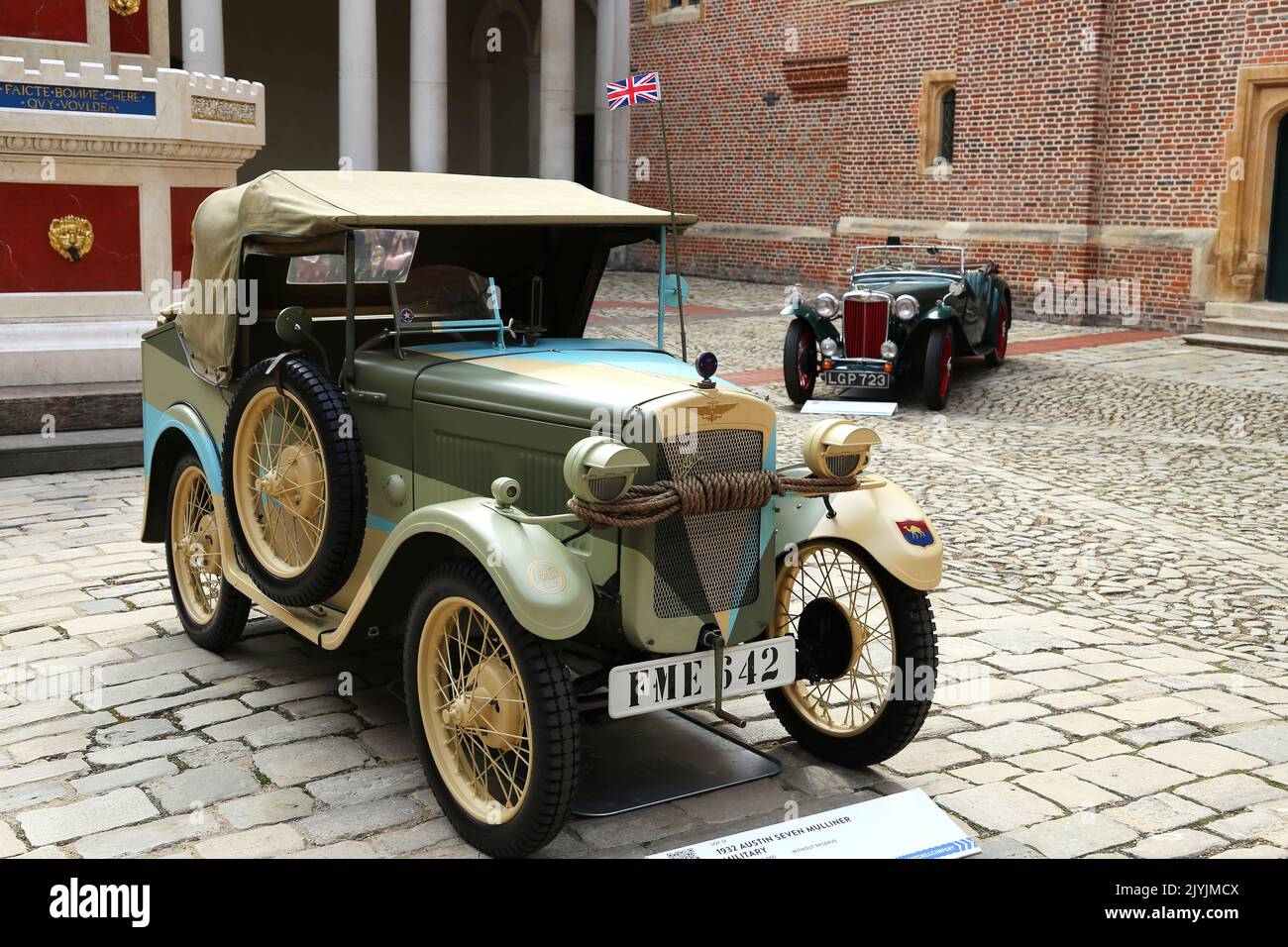 Austin Seven Mulliner Military (1932) sold for £33,750. Gooding Classic Car Auction, 3 Sep 2022. Hampton Court Palace, London, UK, Europe Stock Photo