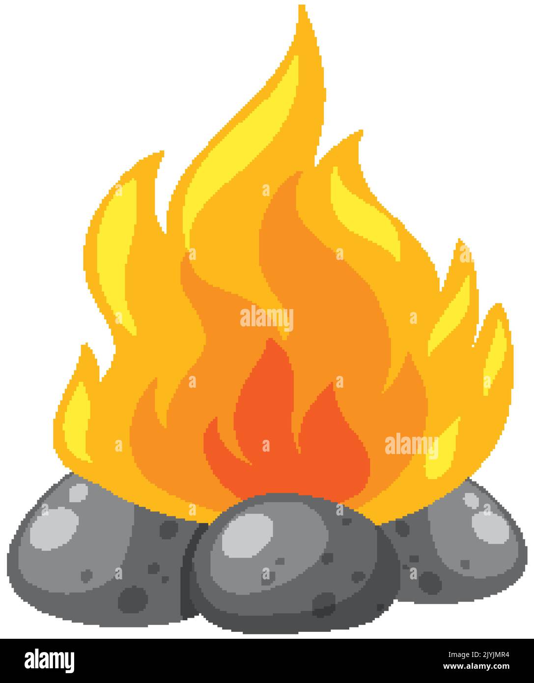 A campfire on white background illustration Stock Vector Image & Art ...