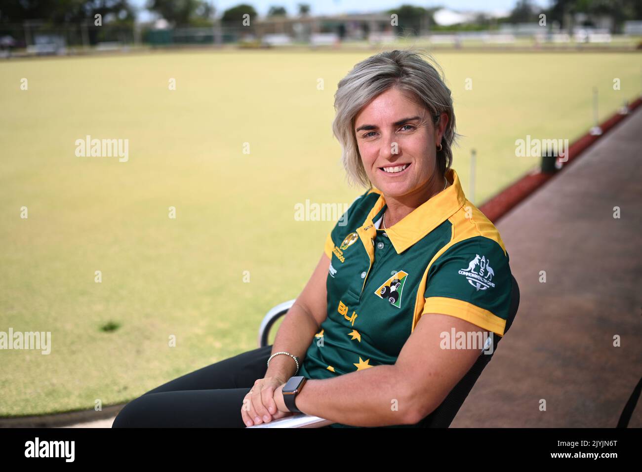 Four time world champion Karen Murphy poses for a portrait at Warilla