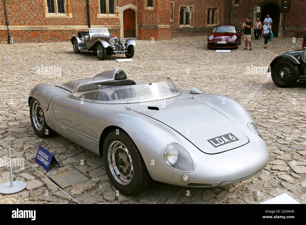 Porsche 550 Spyder (1956) sold for £2,025,000. Gooding Classic Car Auction, 3 Sep 2022. Hampton Court Palace, London, UK, Europe Stock Photo