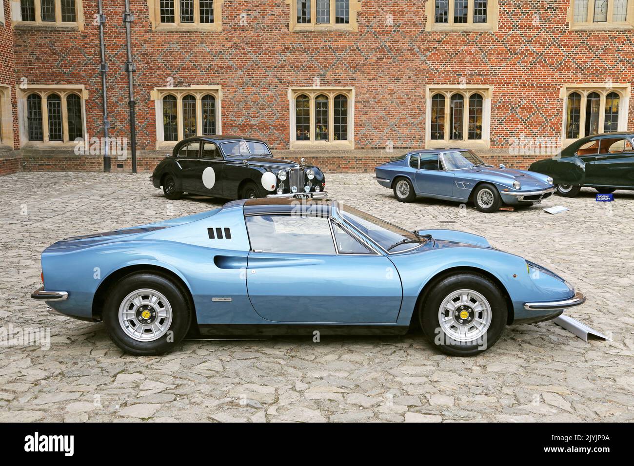 Ferrari Dino 246 GTS (1973) sold for £405,000. Gooding Classic Car Auction, 3 Sep 2022. Hampton Court Palace, London, UK, Europe Stock Photo