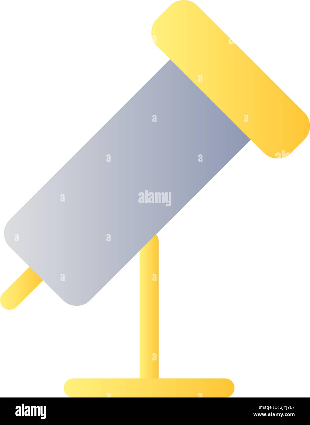 Telescope flat gradient two-color ui icon Stock Vector