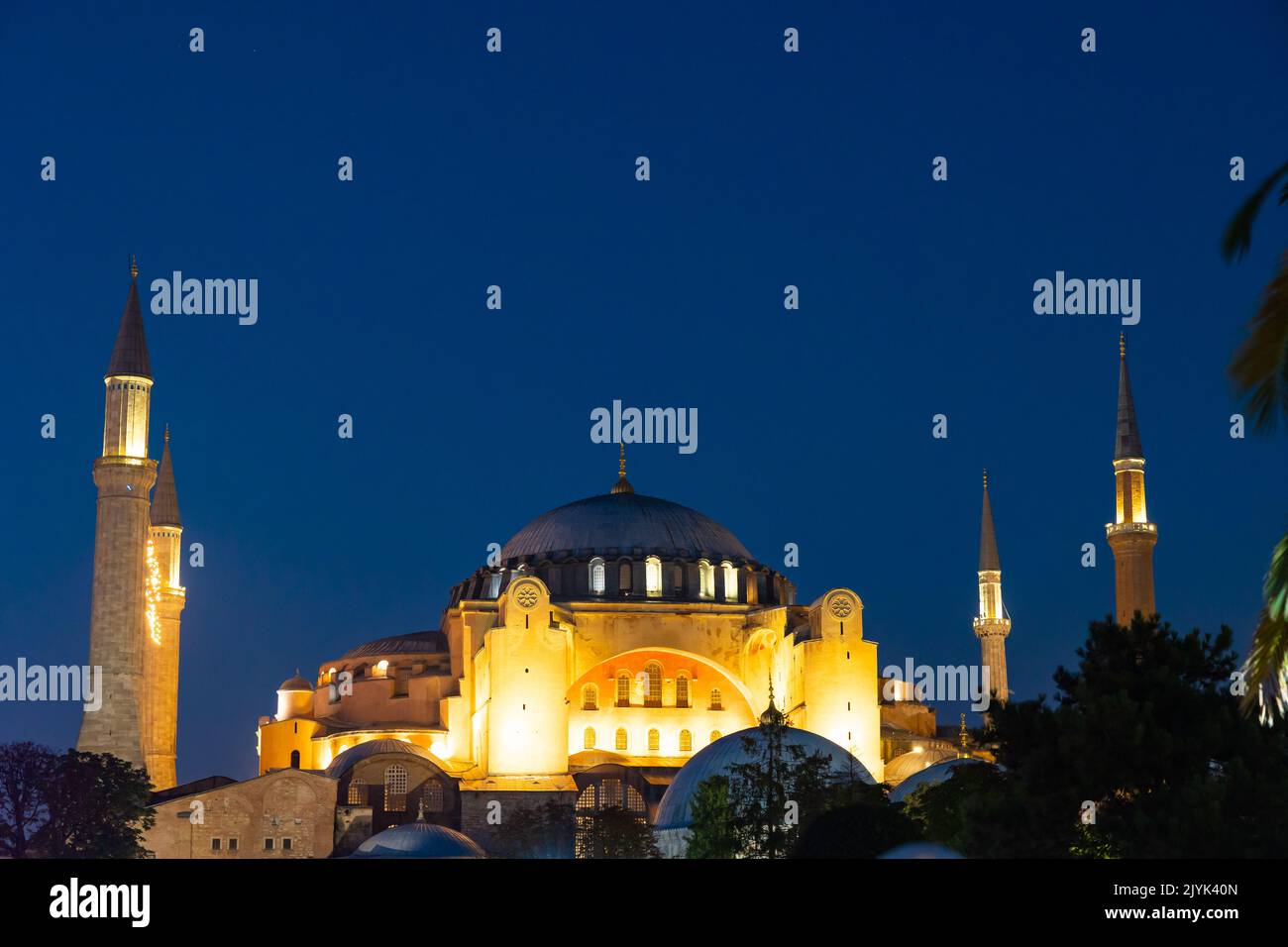 Hagia Sophia or Ayasofya at night. Travel to Istanbul background photo ...
