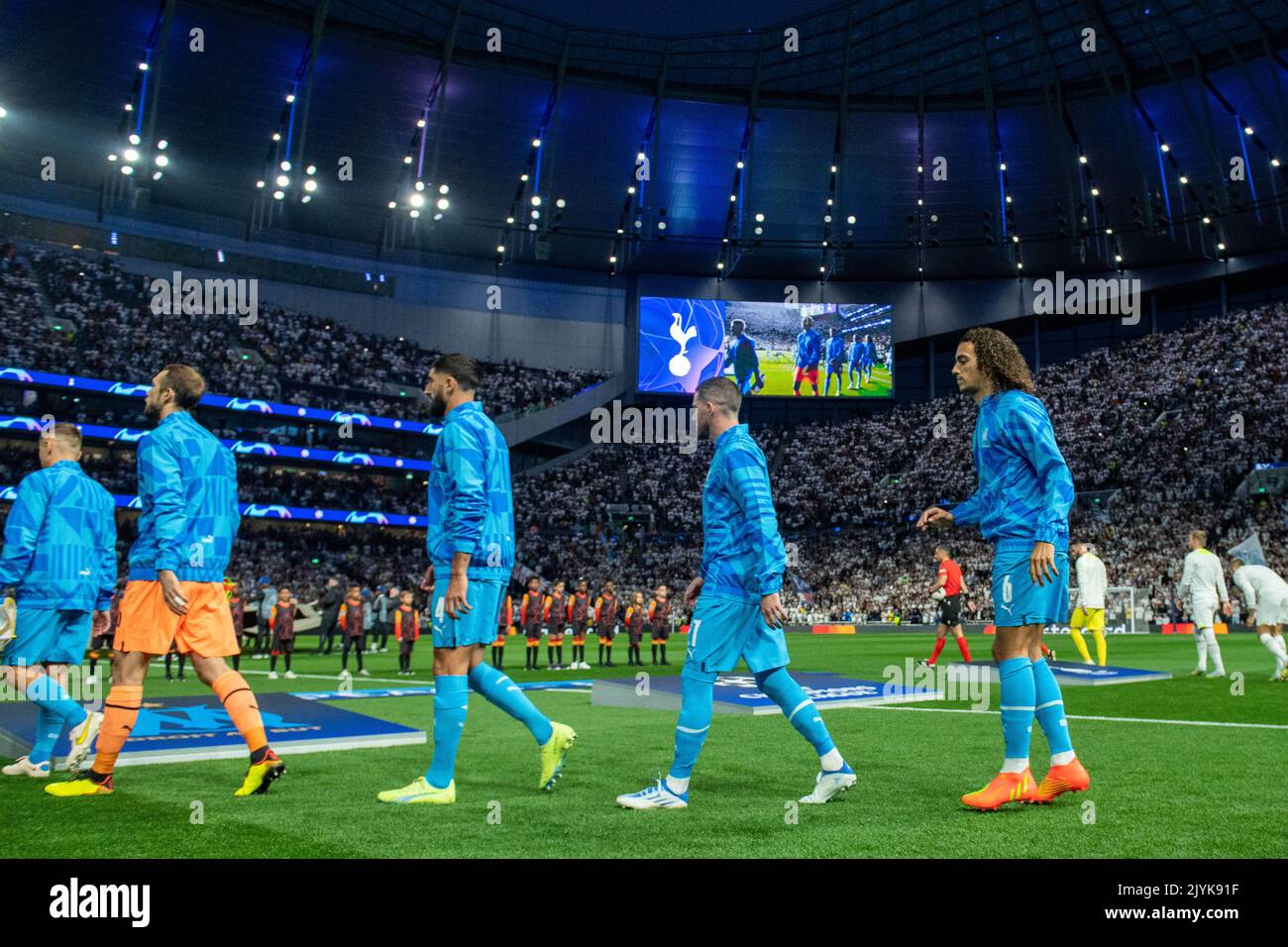 LONDON, ENGLAND - SEPTEMBER 07: Matteo Guendouzi of Olympique Marseille during the UEFA Champions League group D match between Tottenham Hotspur and O Stock Photo