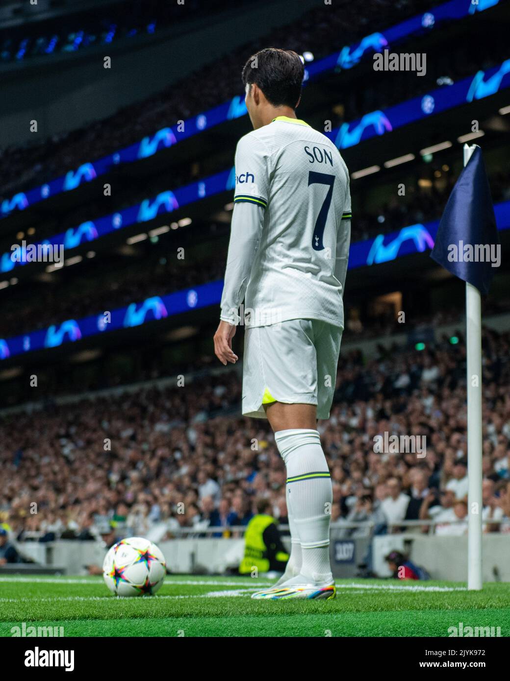 LONDON, ENGLAND - SEPTEMBER 07: Son Heung-min of Tottenham Hotspur during the UEFA Champions League group D match between Tottenham Hotspur and Olympi Stock Photo