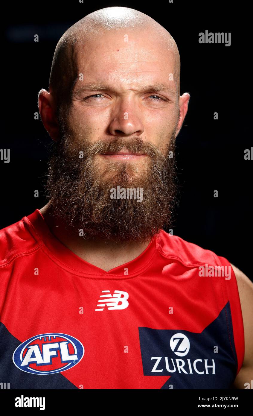 Max Gawn captain of Melbourne poses for a photo during the 2021 AFL Premiership Season Launch at