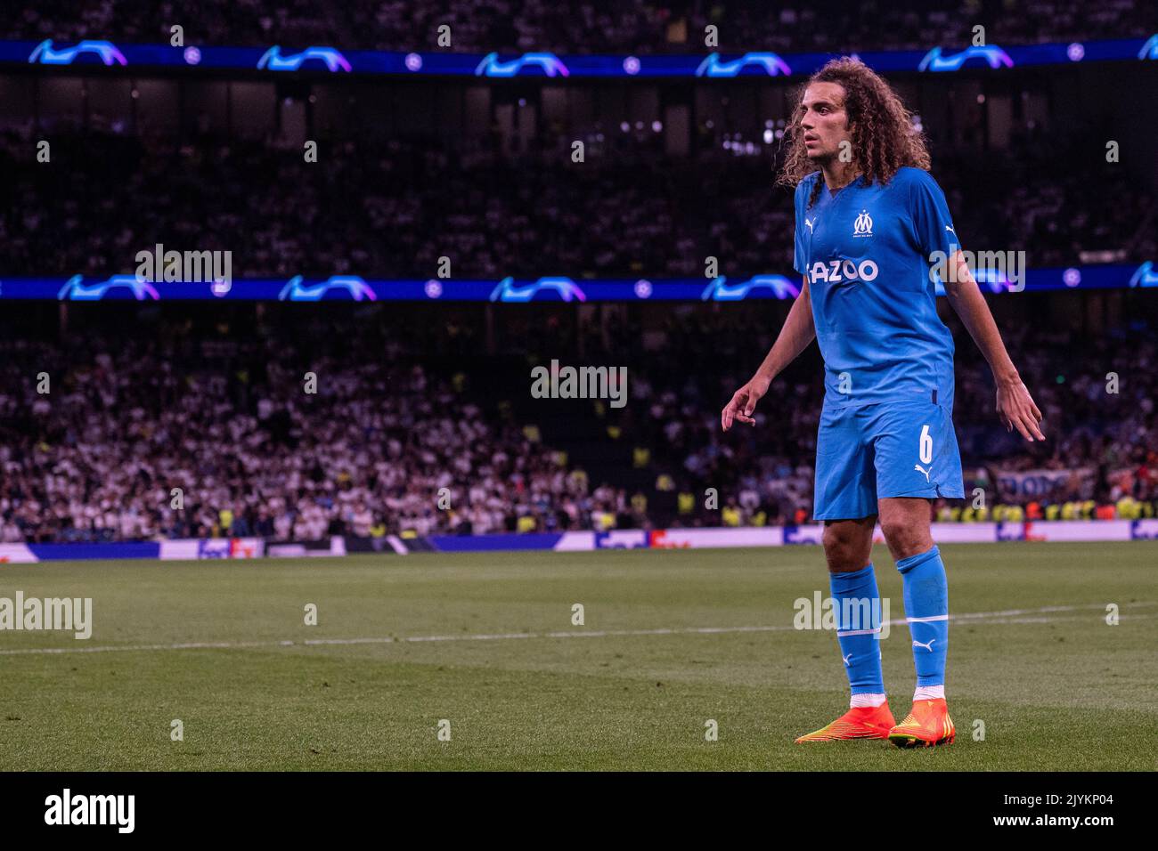 LONDON, ENGLAND - SEPTEMBER 07: Matteo Guendouzi of Tottenham Hotspur during the UEFA Champions League group D match between Tottenham Hotspur and Oly Stock Photo