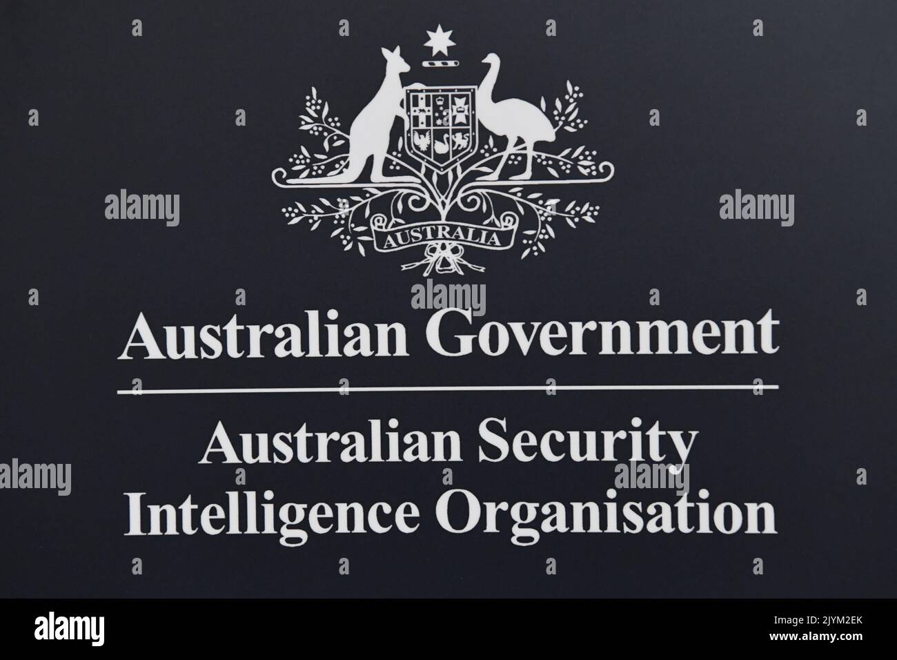 The Australian Security Intelligence Organisation (ASIO) sign ASIO  headquarters in Canberra, Wednesday, March 17, 2021. (AAP Image/Mick  Tsikas) NO ARCHIVING ** STRICTLY EDITORIAL USE ONLY ** Stock Photo - Alamy