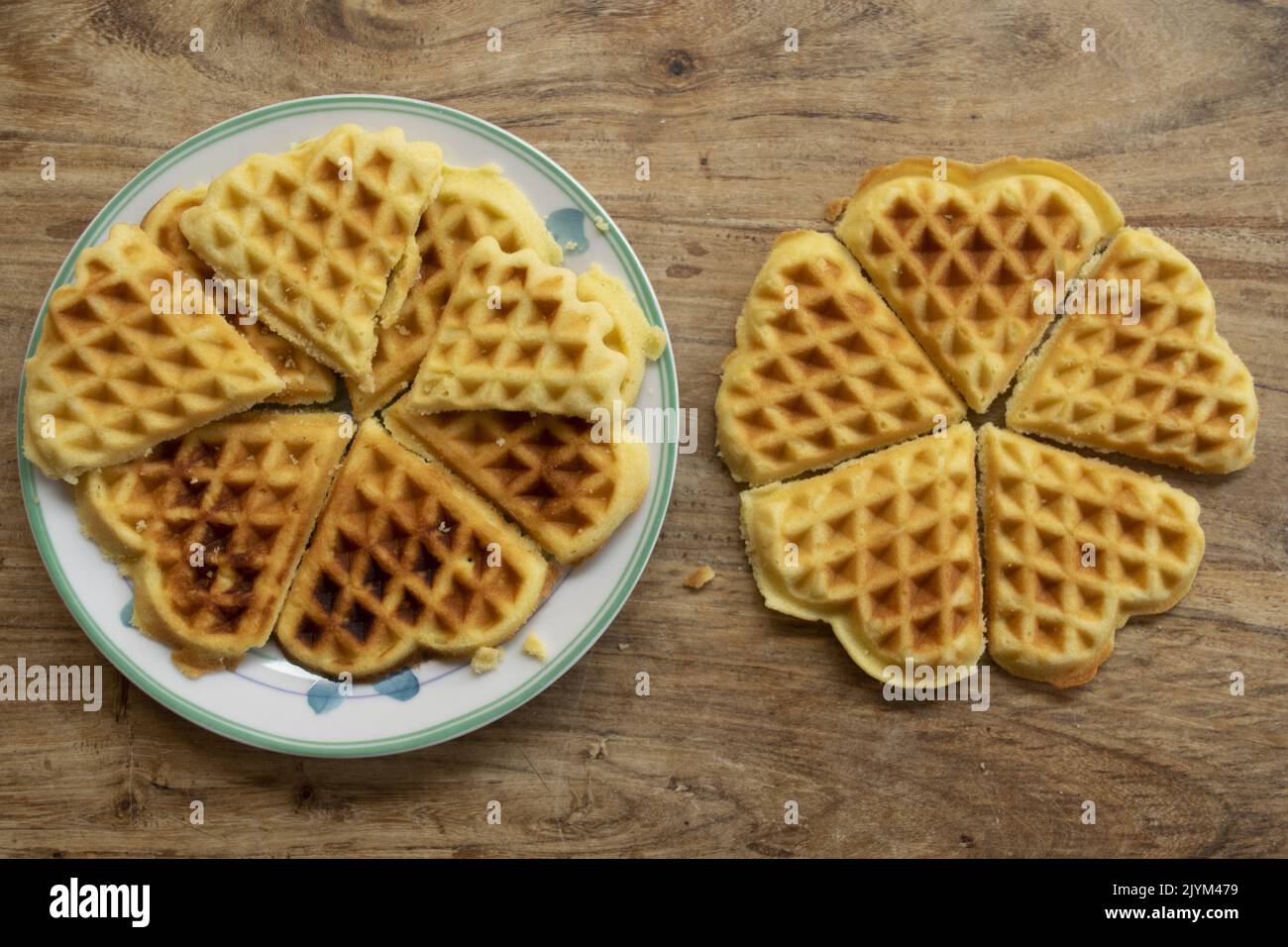 traditional waffel sweet made at home Stock Photo