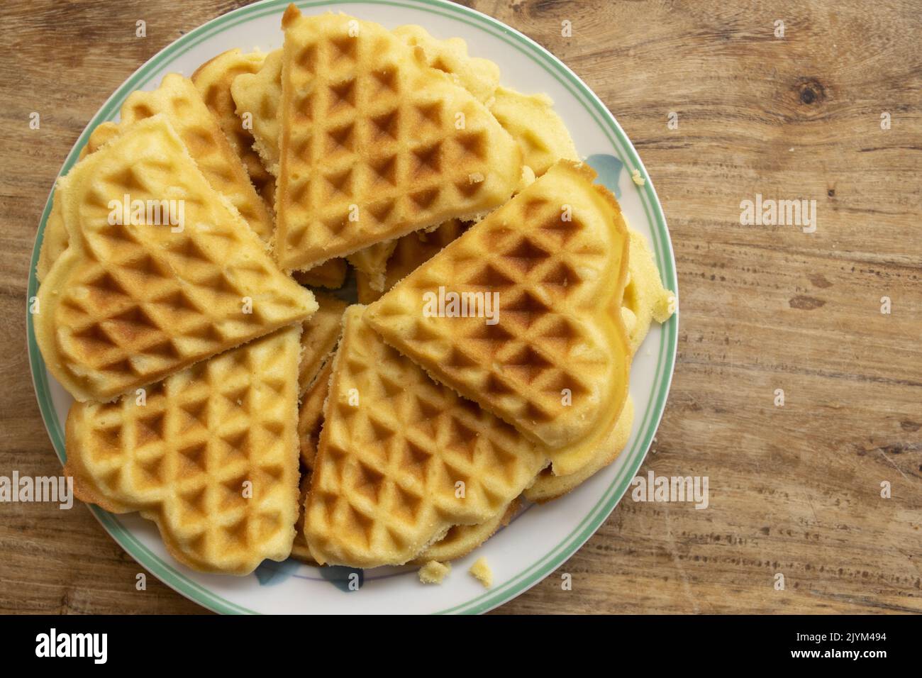 traditional waffel sweet made at home Stock Photo