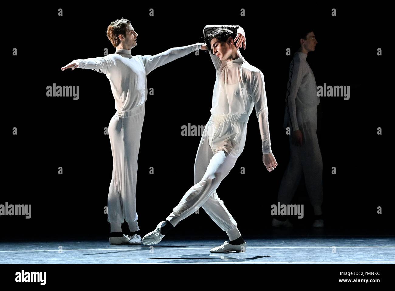 Ballet dancers are seen during a dress rehearsal of New York Dialects:  Watermark by the The Australian Ballet at Sydney Opera House in Sydney,  Monday, April 5, 2021. (AAP Image/Bianca De Marchi)