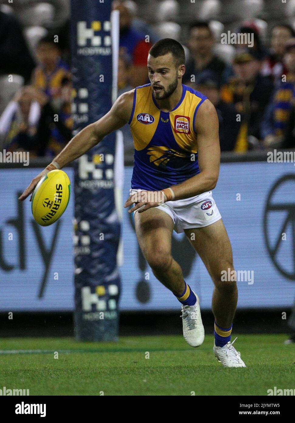 Josh Rotham Josh Rotham of the Eagles runs forward during the Round 4 AFL match ...