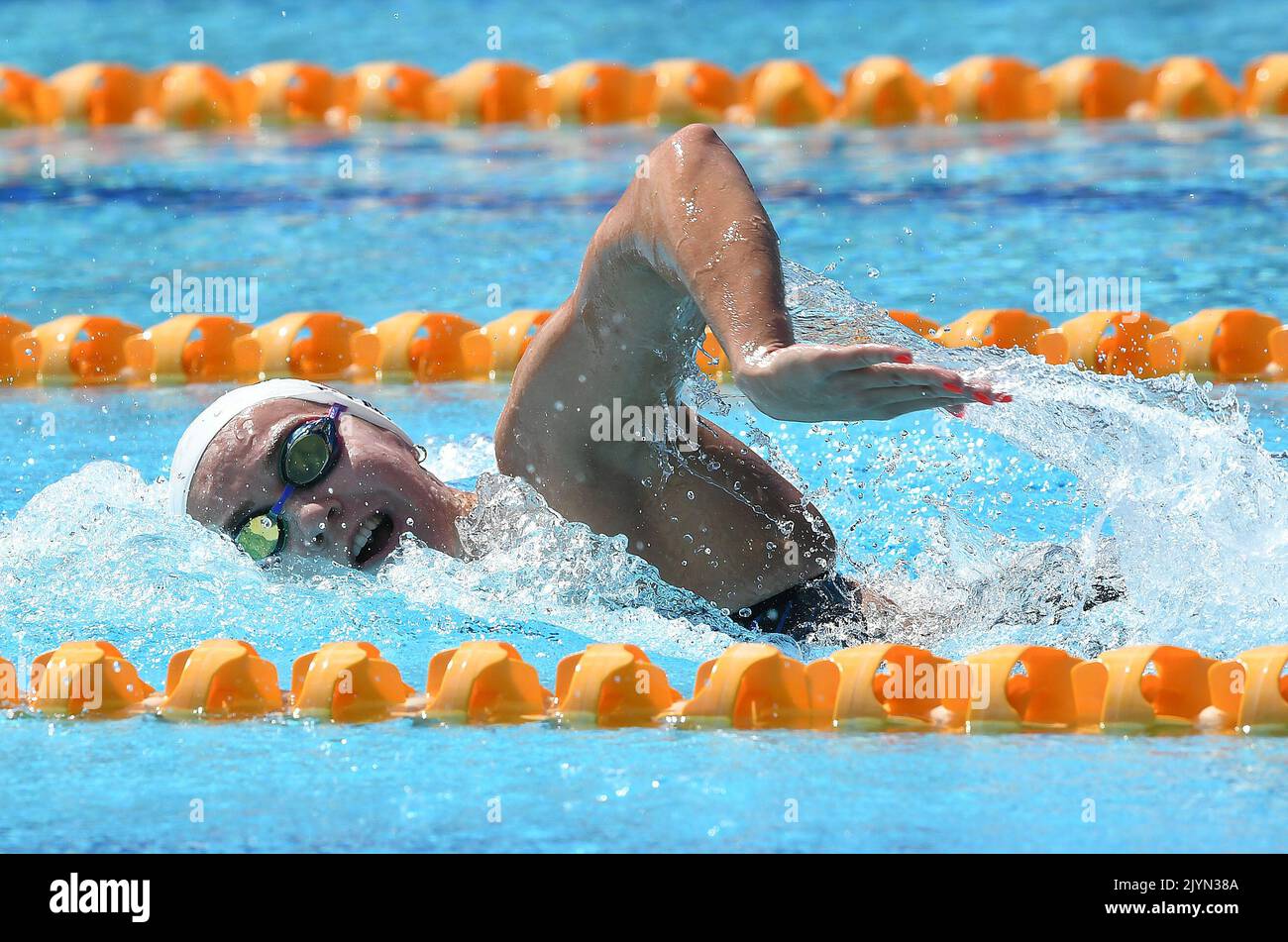 Ariane Titmus swims during the Women’s 800m Final on Day 5 of the