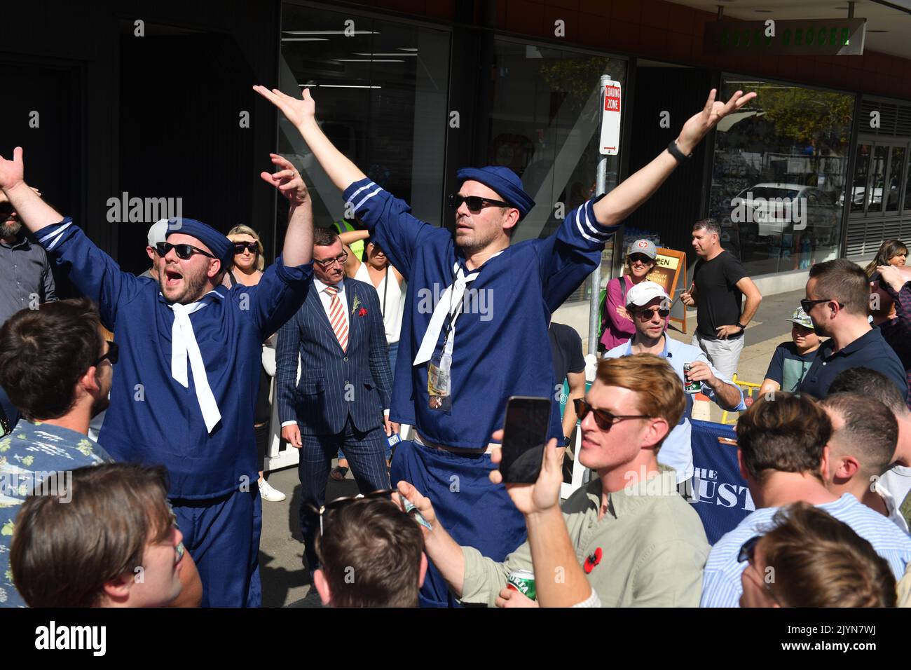 Patrons playing “two up” at the The Australian Heritage Hotel in The