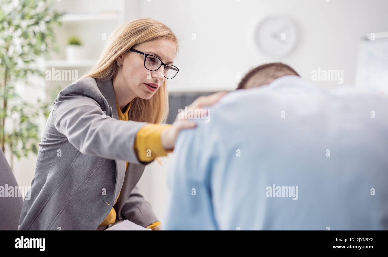 In psychologist office Stock Photo