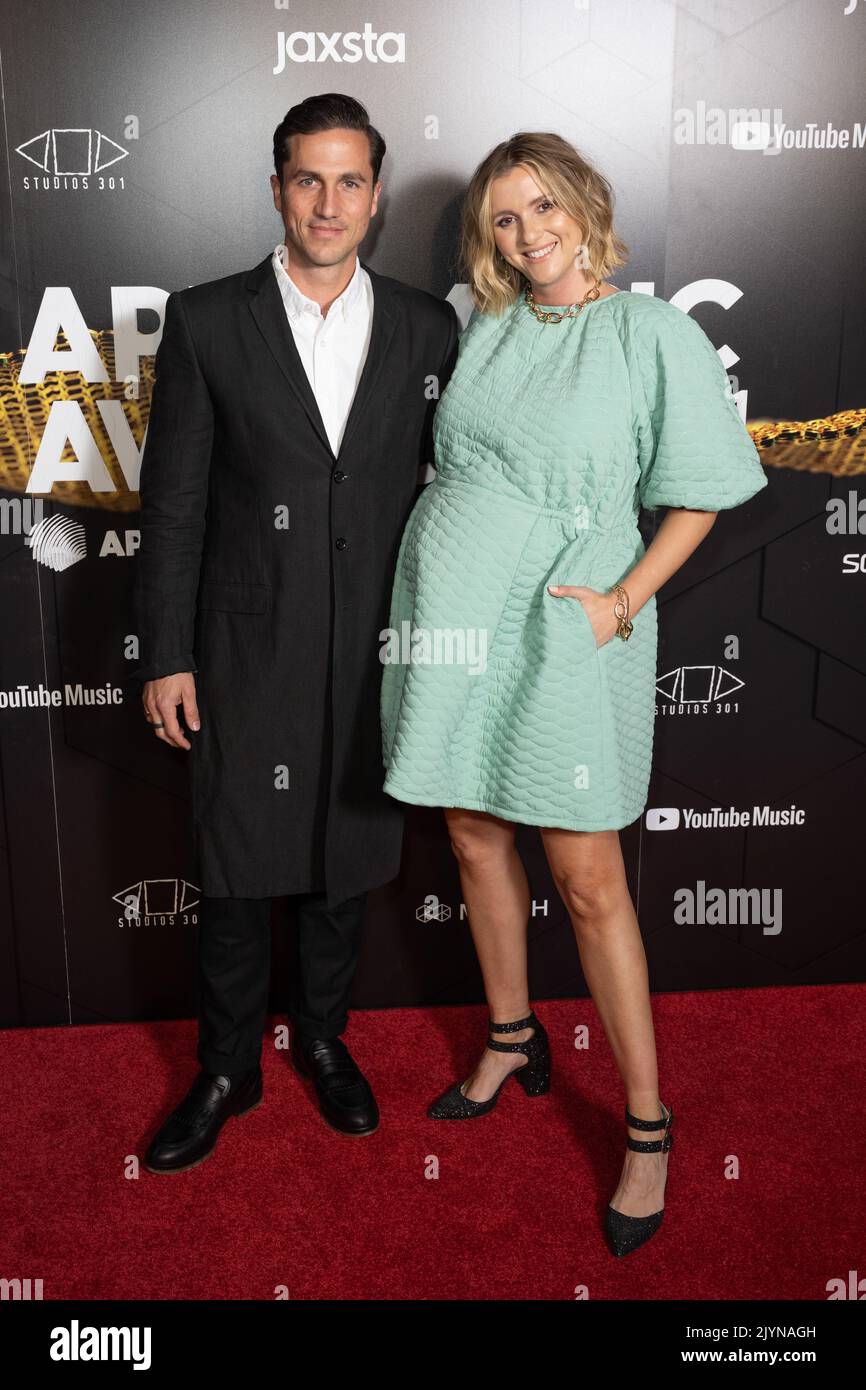 Nick Drabble and Kristy Lee Peters attending The APRA Music Awards, in