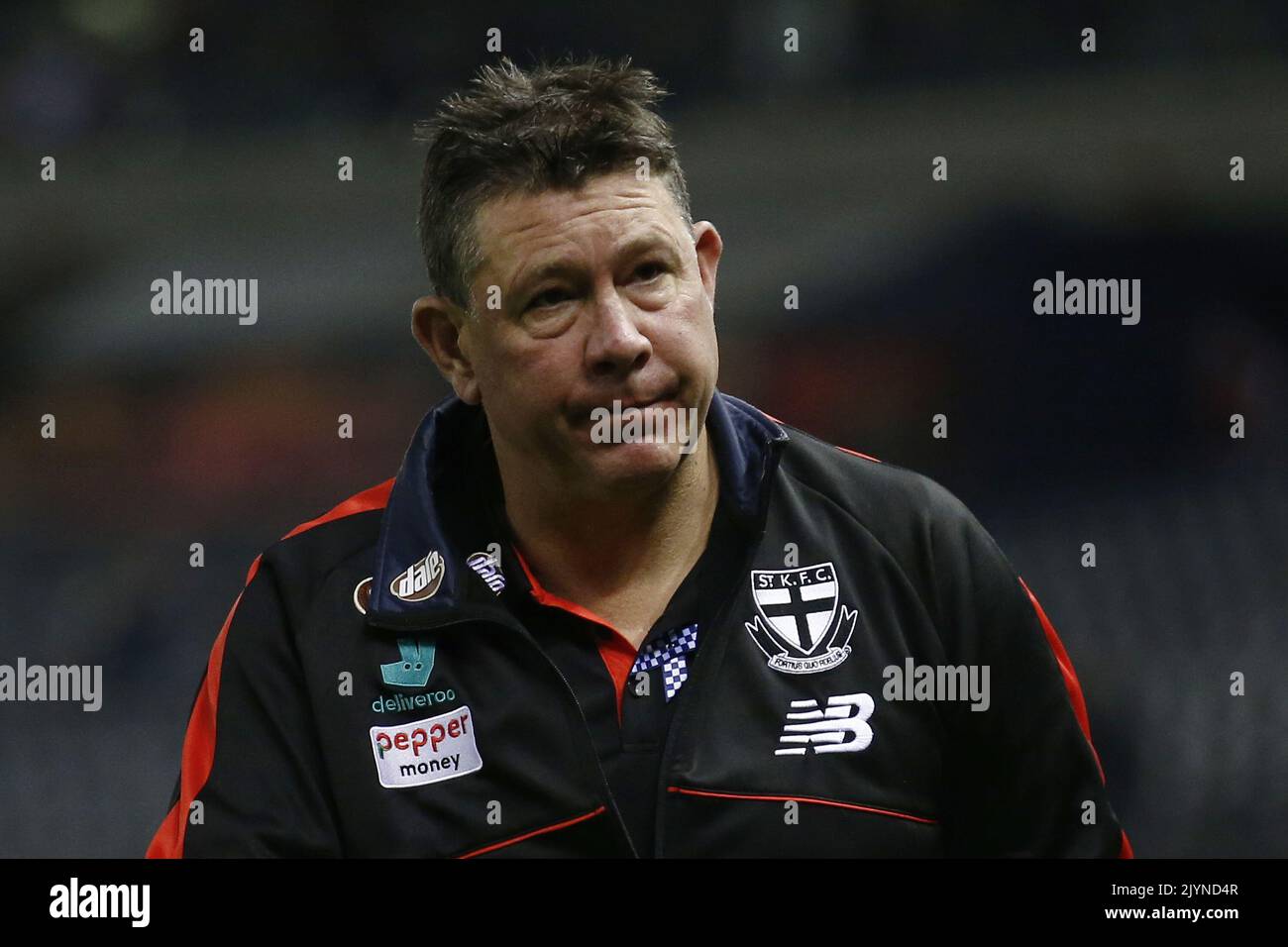 Saints head coach Brett Ratten looks on after the Round 7 AFL match ...