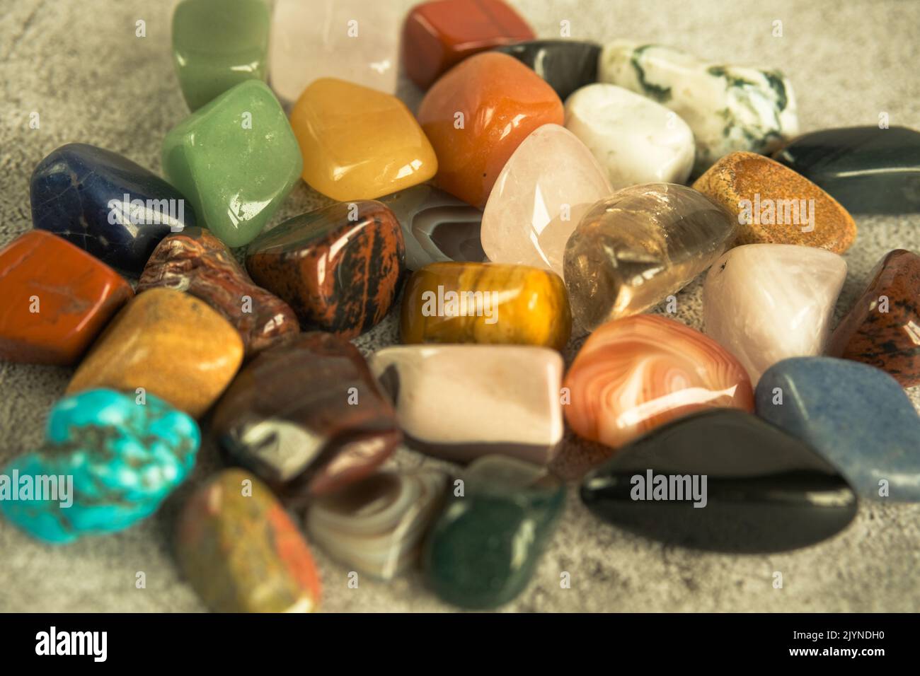 Collection of Semi Precious Gem Stones Stock Photo - Alamy
