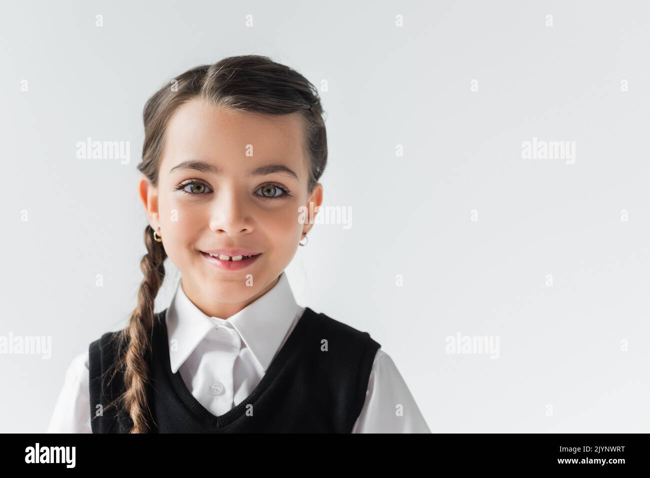 Caucasian girl schoolgirl in shirt hi-res stock photography and images ...