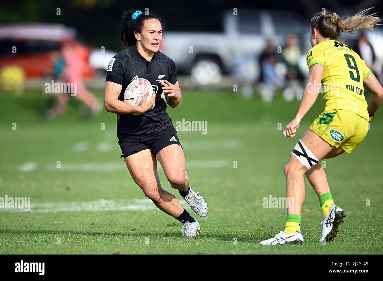 Portia Woodman during the Rugby Sevens match between the Black Ferns ...