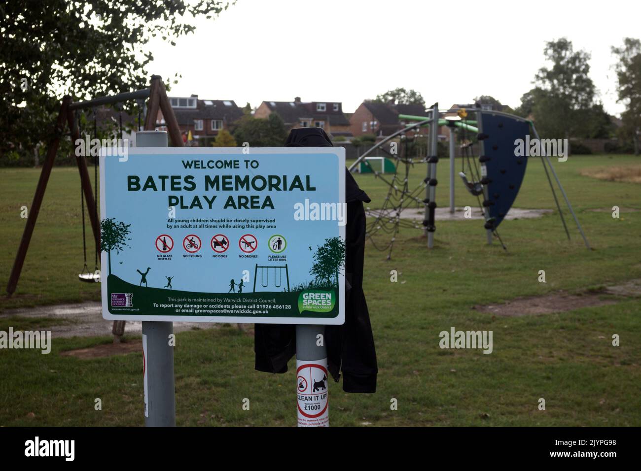Bates Memorial Park play area, Kenilworth, Warwickshire, UK Stock Photo
