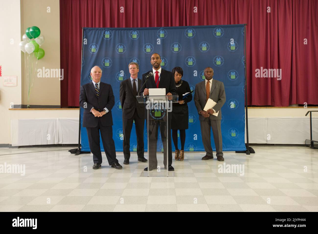 Secretary Shaun Donovan in Baltimore, Maryland for tour of Cherry Hill