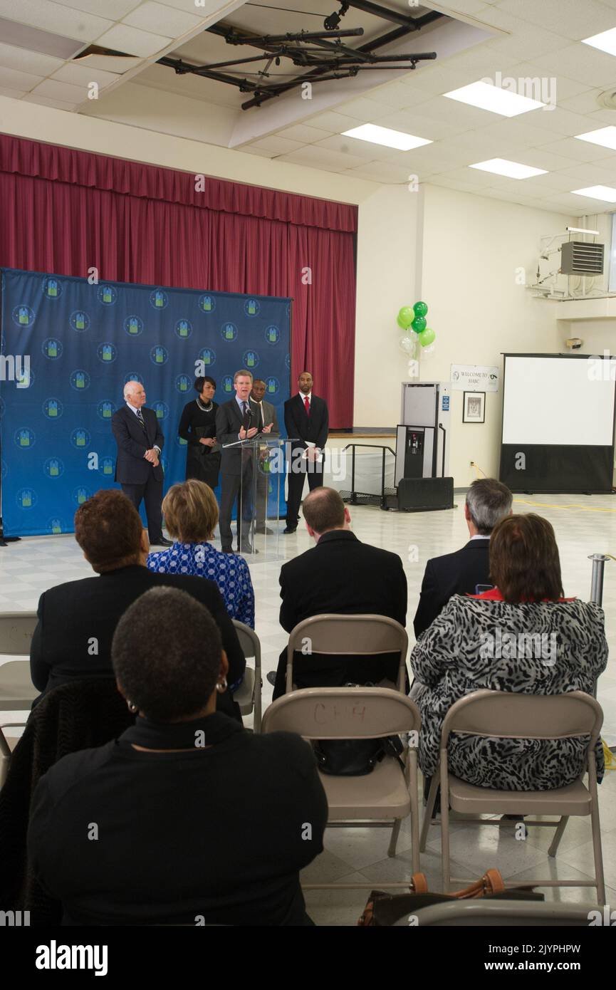 Secretary Shaun Donovan in Baltimore, Maryland for tour of Cherry Hill