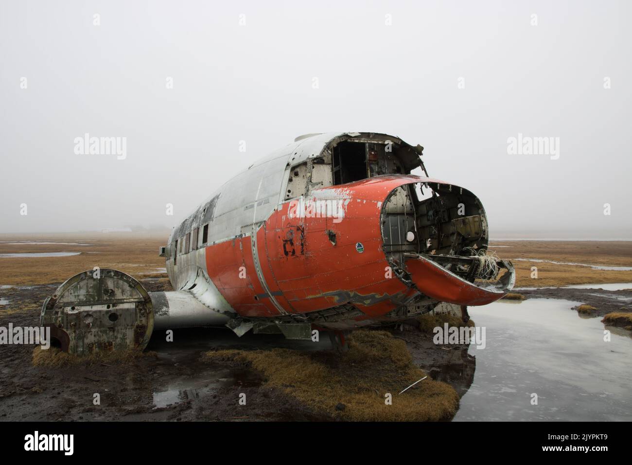 Crashed DC3 Aircraft Wreckage in Porshofn North Iceland Stock Photo Alamy