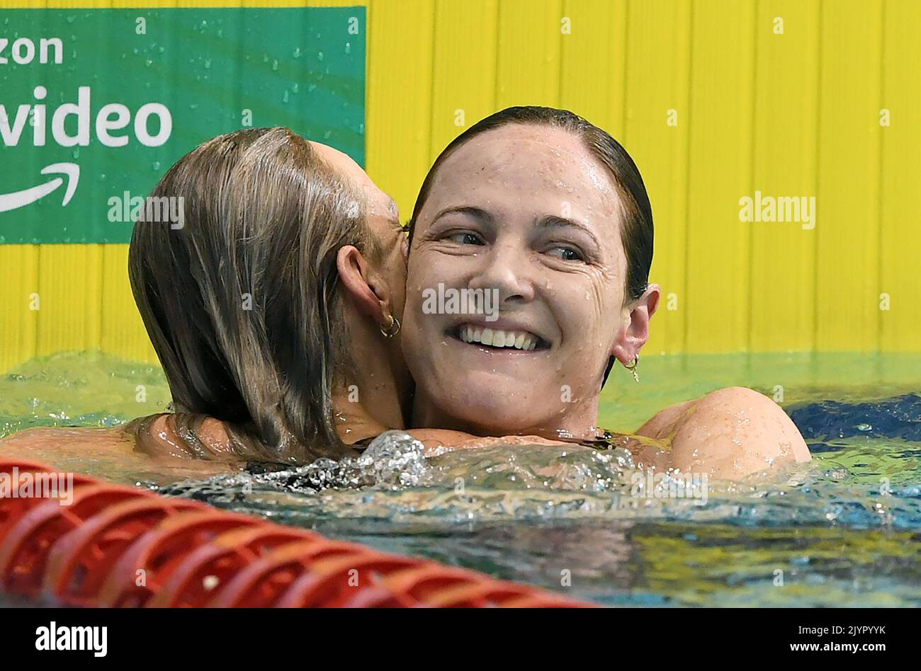 Cate Campbell smiles following the Women’s 100m Freestyle Final at the