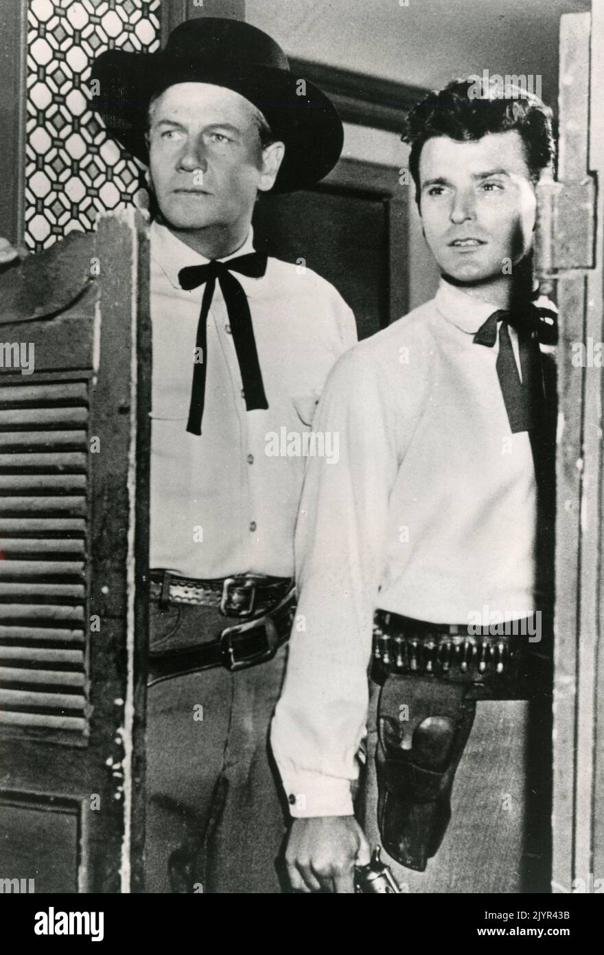 Actors John McCrea and Keith Larson in the movie Wichita, USA 1955 Stock Photo