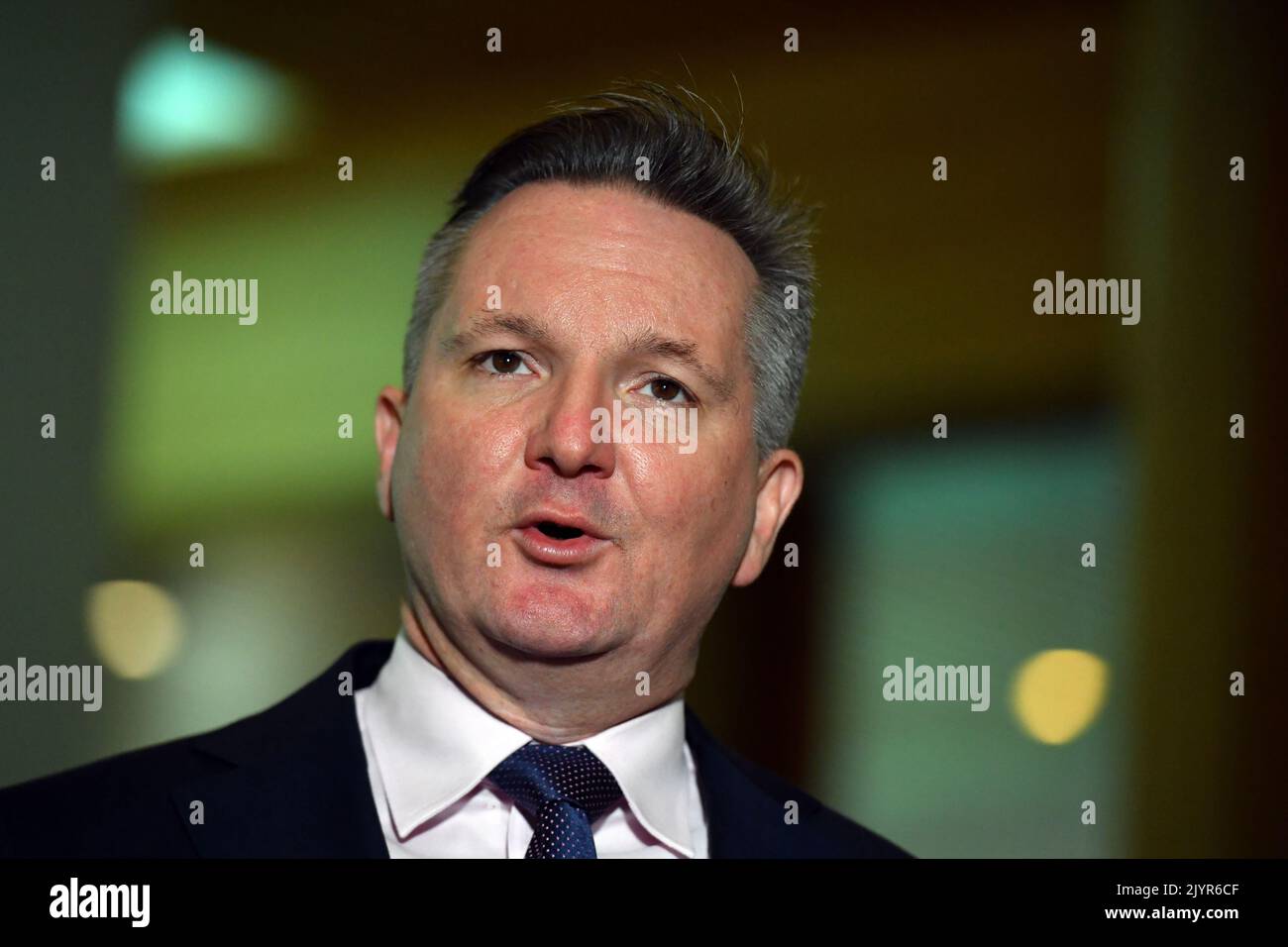 Shadow Minister for Climate Change Chris Bowen at a press conference at ...